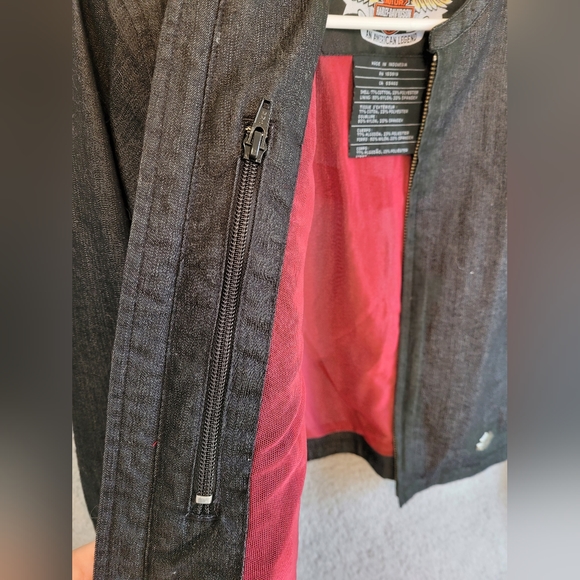 Harley Davidson  Women's Jacket Dark Gray with zippers Medium - Picture 7 of 15